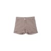 Taupe/zwarte short met pied-de-poule print - Fenje beige